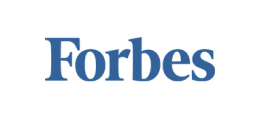 Forbes logo, link to their article about Rumie